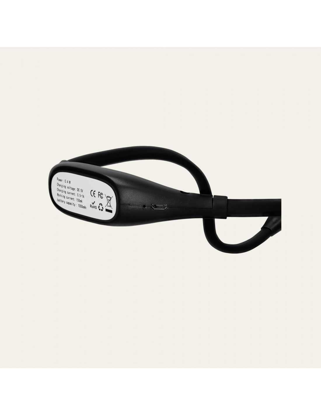 lampara led de lectura ksix para cuello 3 modos de luz ergonomica hasta 20h de autonomia  1